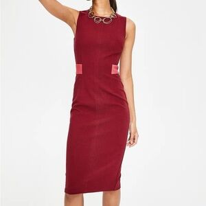 Boden Burgundy Sleeveless Dress